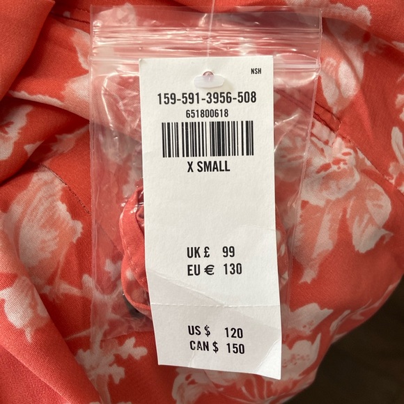 BNWT Abercrombie & Fitch Pink/Coral Dress - Size XS - Picture 5 of 6
